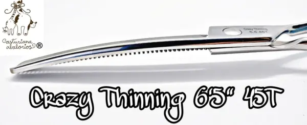 TIJERA CURVA CRAZY GOLD THINNING 66T 7,25" - Imagen 2